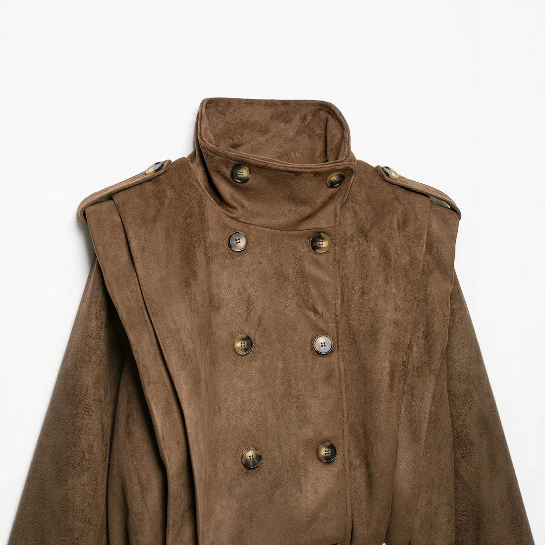 Damen Kurzjacke im Matrosen- und Military-Mix mit hohem Stehkragen, Epauletten und tailliertem Gummizug Echoarchiv