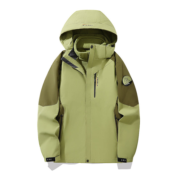 Herren nicht wasserdichte dreiteilige Winterjacke mit abnehmbarem Kapuze und Fleece-Innenjacke – Marzano