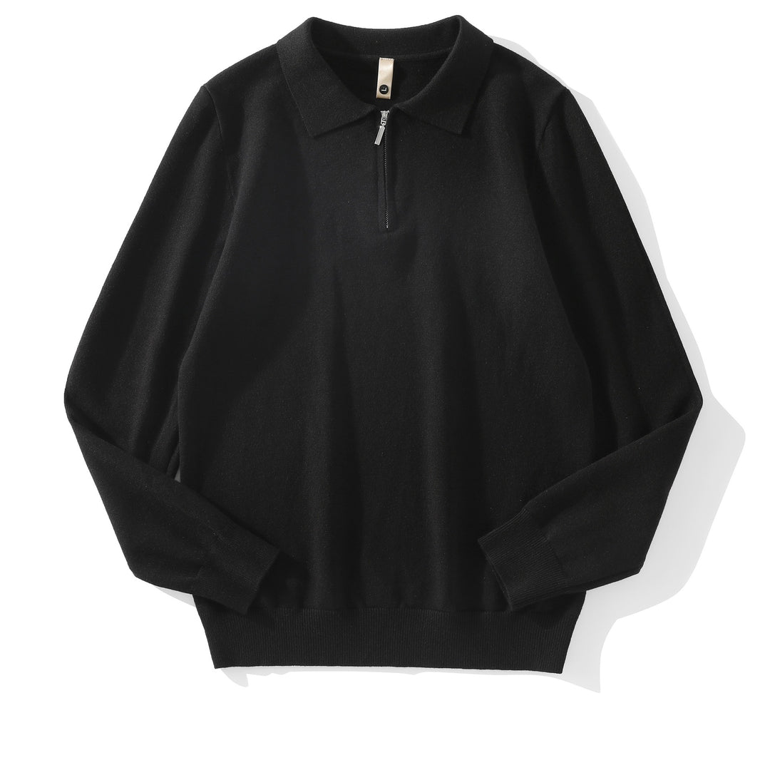 Herren Moderner Pullover mit Stehkragen und Reißverschluss Echoarchiv
