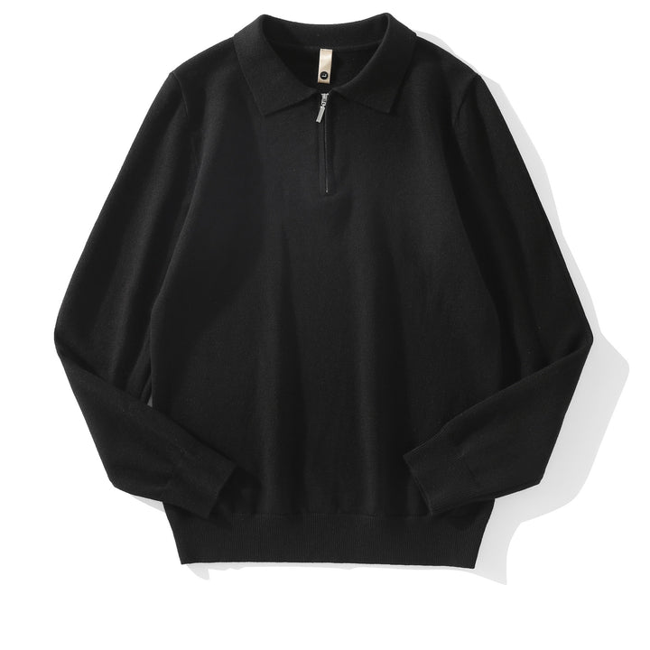 Herren Moderner Pullover mit Stehkragen und Reißverschluss Echoarchiv