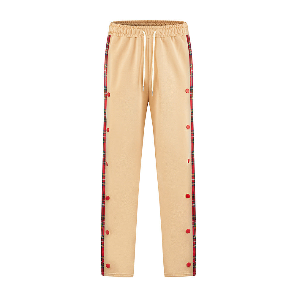 Herren Sportliche Jogginghose mit Druckknopf-Design und elastischem Bund Echoarchiv