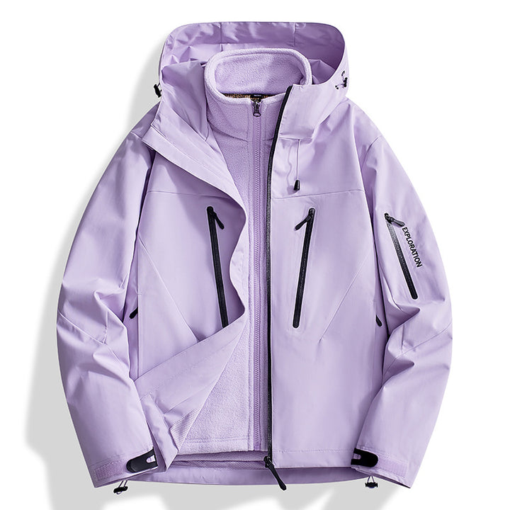 Herren Zwei-in-Eins Softshell-Outdoorjacke mit abnehmbarer Fleece-Innenjacke und wasserdichten Reißverschlüssen Echo Archiv