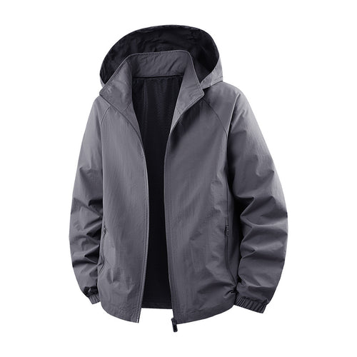 Herren Ultraleichte atmungsaktive Kapuzen‑Übergangsjacke mit Meshfutter und wasserabweisender Microripstop‑Hülle Echoarchiv