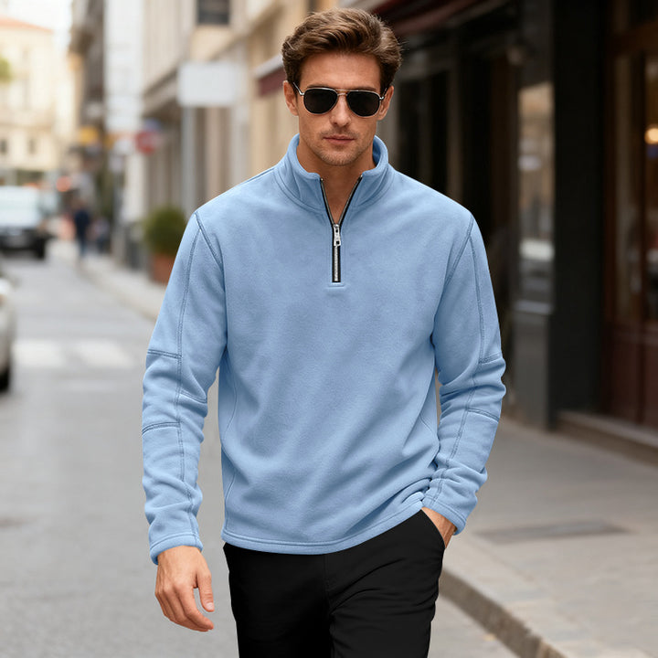 Herren Fleece-Pullover mit kurzer Reißverschlussöffnung Echoarchiv