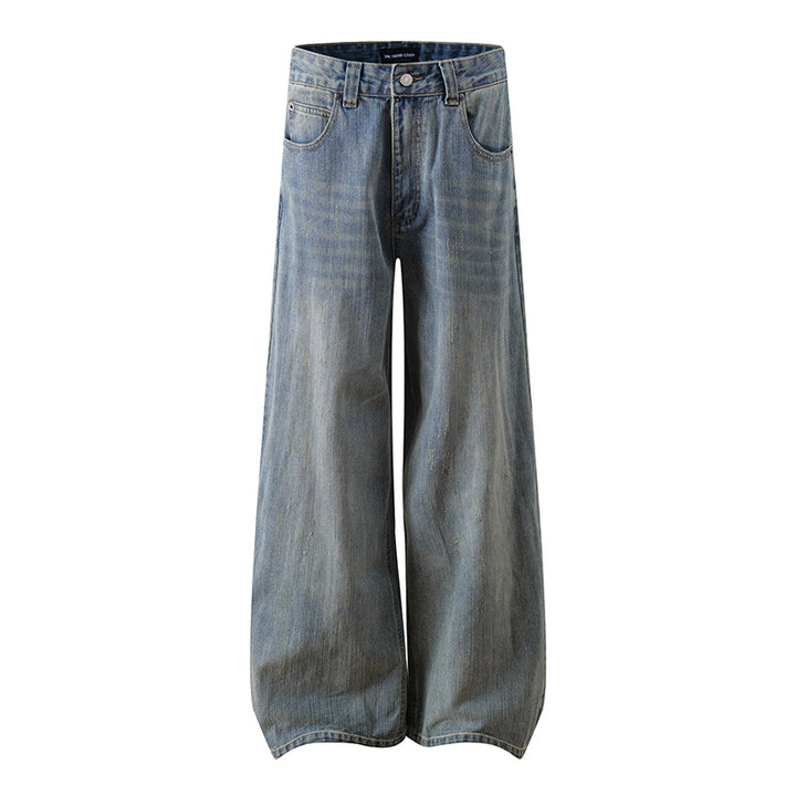 Damen Extraweite High‑Waist Palazzo-Jeans mit weitem Bein Echoarchiv