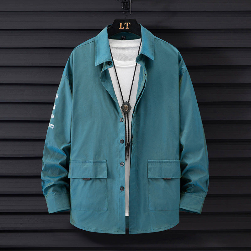 Herren lässige Hemdjacke mit praktischen Taschen Echoarchiv