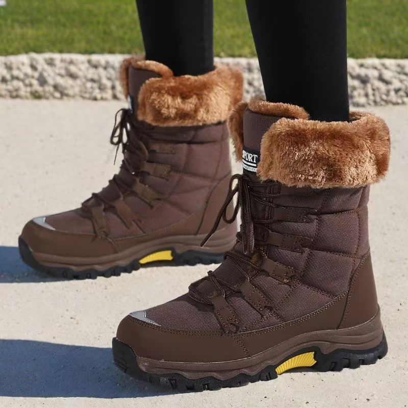 Damen Thermo-Schneestiefel mit gesteppter Isolierung, Teddyfutter und griffiger Profilsohle Echo Archiv