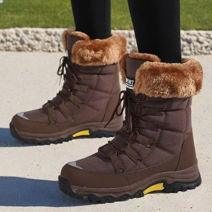 Damen Thermo-Schneestiefel mit gesteppter Isolierung, Teddyfutter und griffiger Profilsohle Echo Archiv