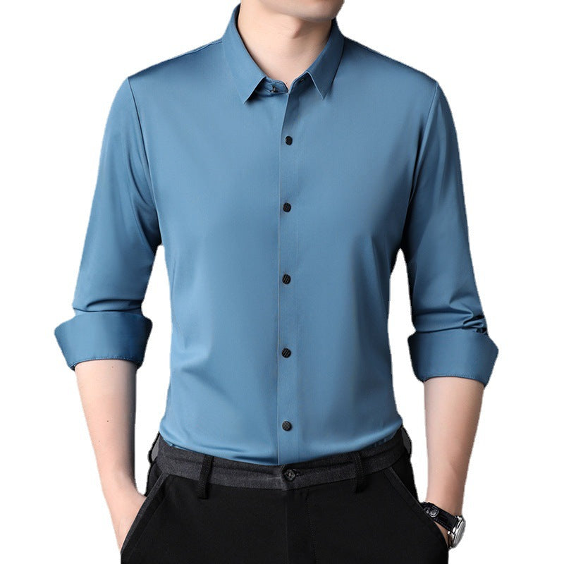Herren elegantes Langarmhemd aus atmungsaktivem Material Echoarchiv