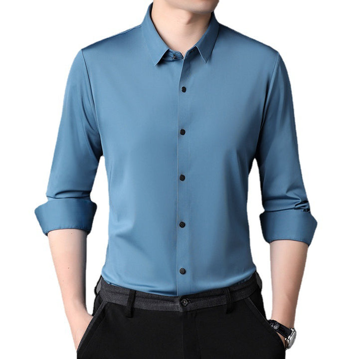 Herren elegantes Langarmhemd aus atmungsaktivem Material Echoarchiv