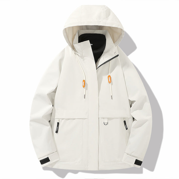 Herren wetterfeste Outdoor-Jacke mit verstellbarer Kapuze und praktischen Taschen Echoarchiv