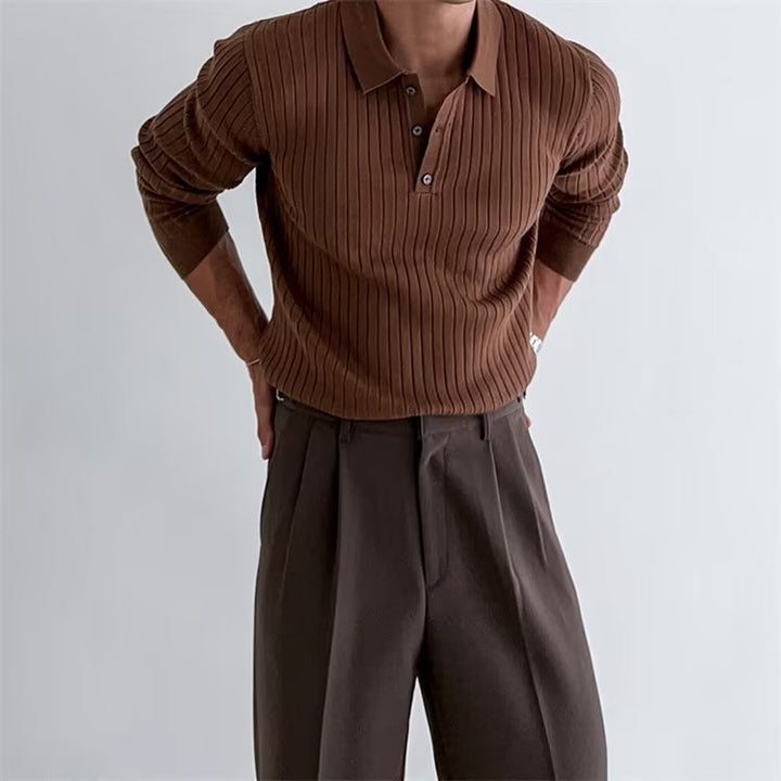 Herren Elegantes Feinstrick-Polohemd – Cavello