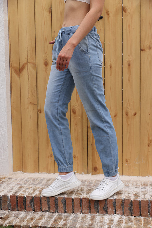 Damen lässige Cargo-Hose mit elastischem Bund und praktischen Taschen – Avélisse