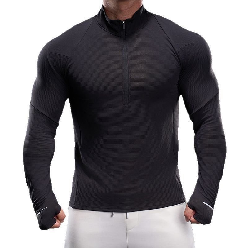 Herren Funktions-Langarmshirt mit Stehkragen Echoarchiv