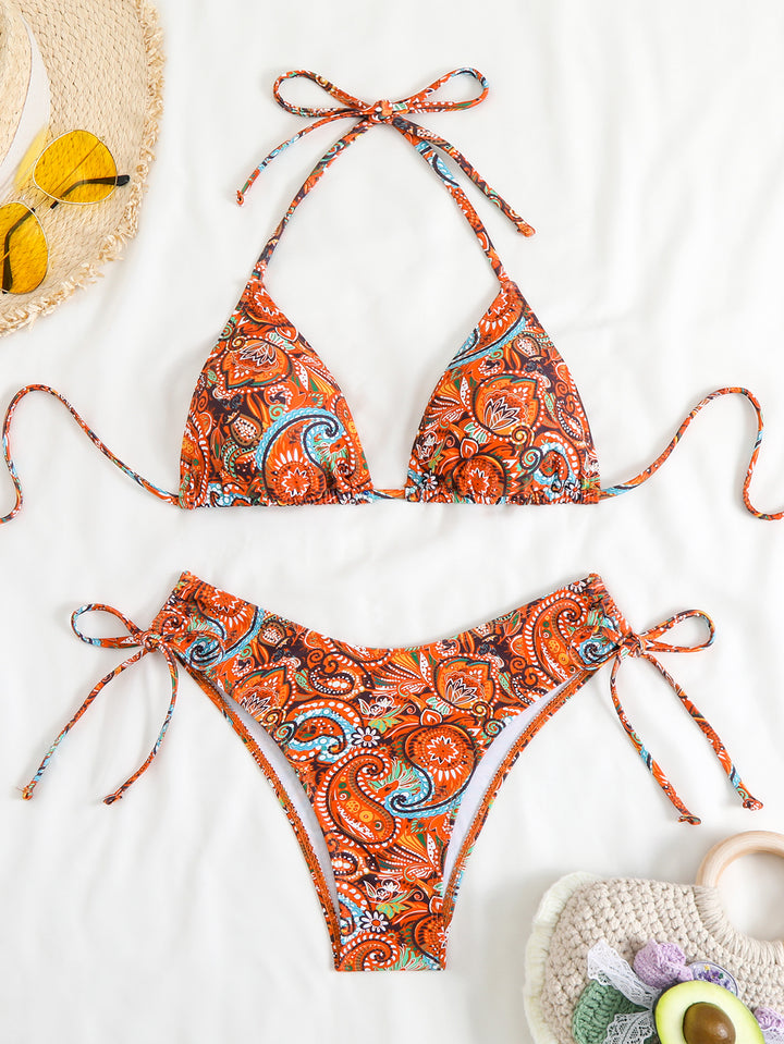 Damen Bikini-Set mit verstellbarem Triangel-Oberteil und hohem Beinausschnitt Echo Archiv