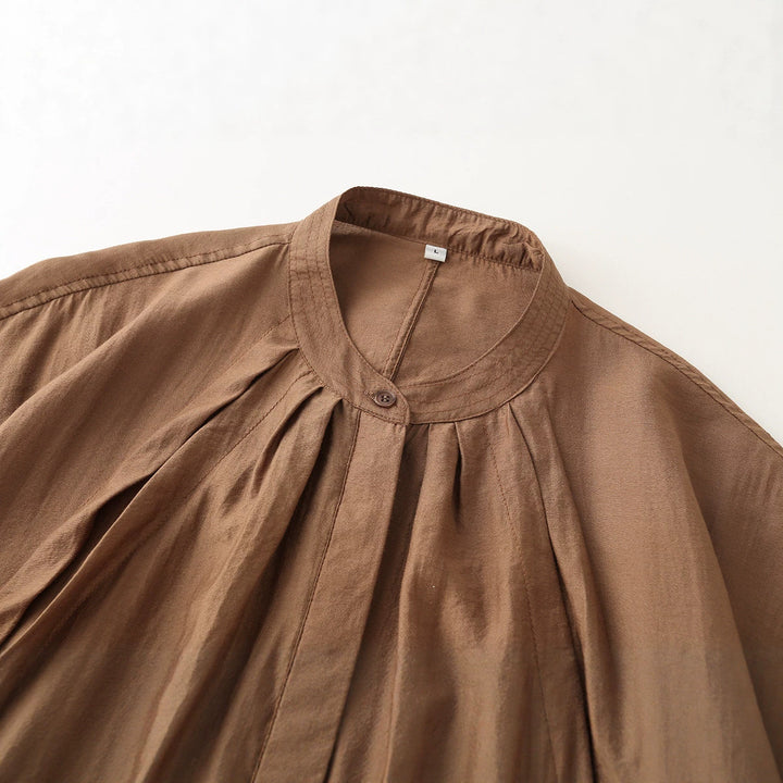 Damen Leichter Cropped-Blouson mit Faltenpasse, Stehkragen und Elastikbund Echo Archiv