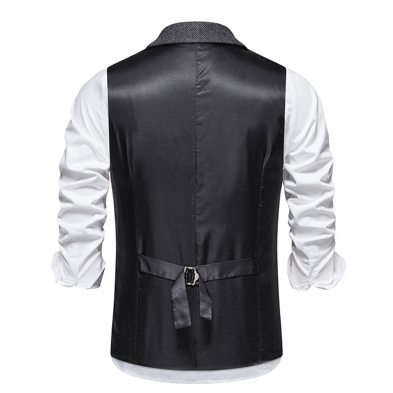 Herren elegante Weste mit modernem Hahnentritt-Muster Echoarchiv