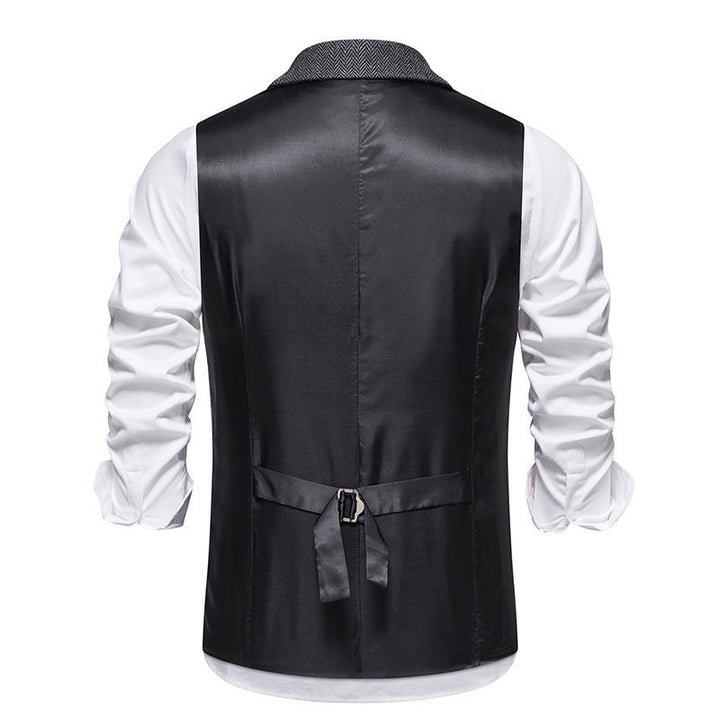 Herren elegante Weste mit modernem Hahnentritt-Muster Echoarchiv