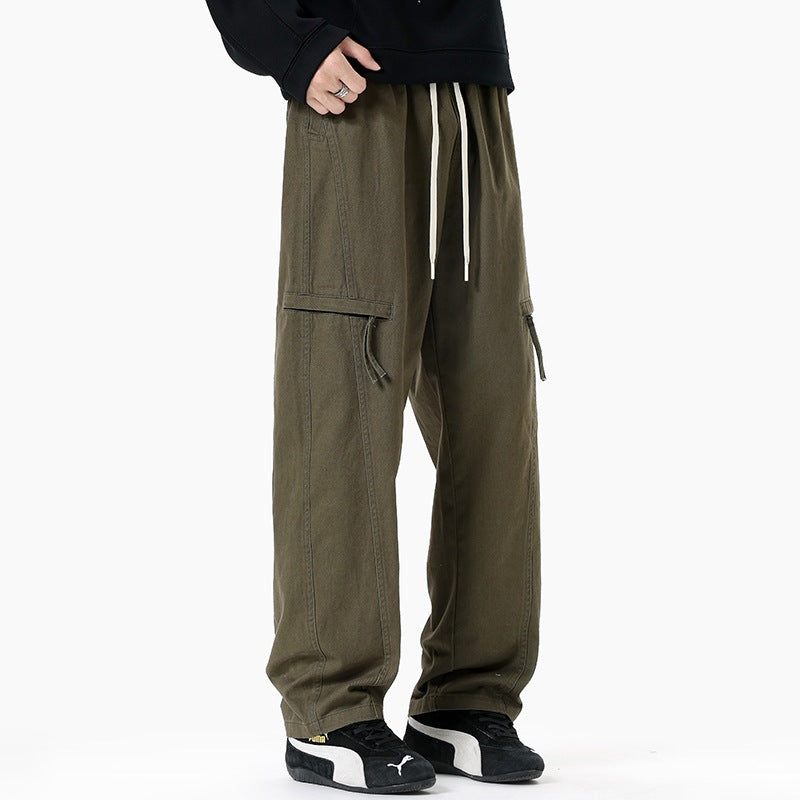 Herren Weite Cargo-Jogginghose im Baggy‑Schnitt mit Kordelbund & Mehrfachtaschen Echoarchiv
