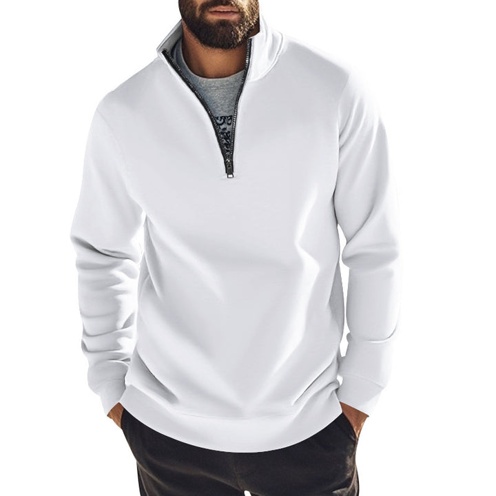 Herren sportlicher Pullover mit kurzem Reißverschluss und bequemer Passform Echoarchiv