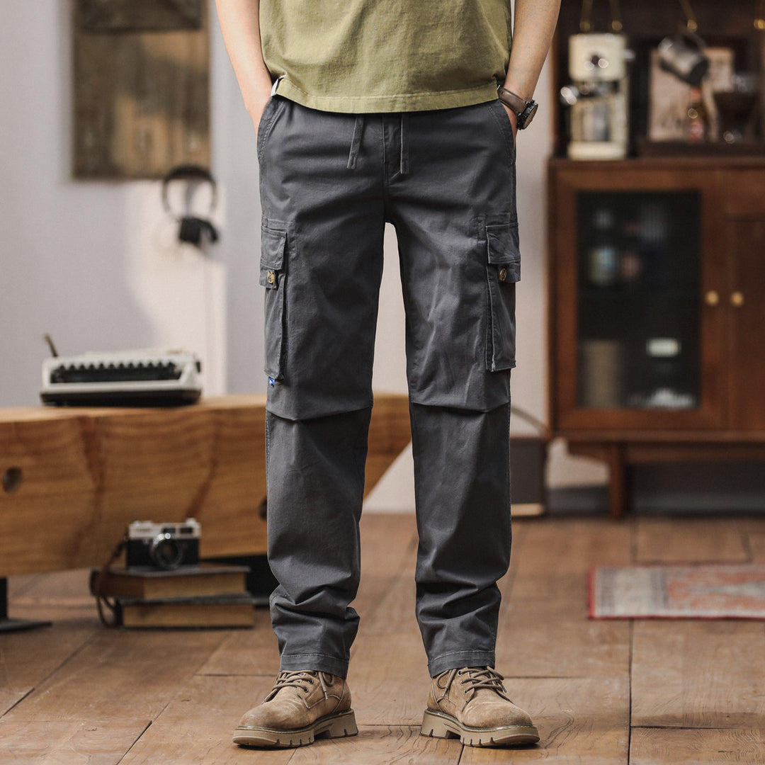 Herren Cargo-Hose mit multifunktionalen Taschen und elastischem Bund Echoarchiv 1758210621