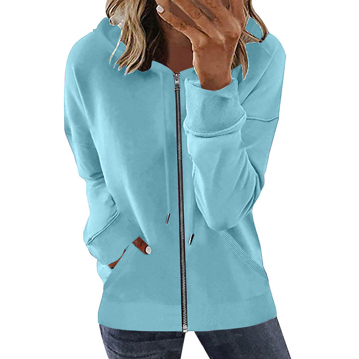 Damen nan Kapuzenjacke mit durchgehendem Reißverschluss, Kängurutaschen und elastischen Bündchen Echo Archiv