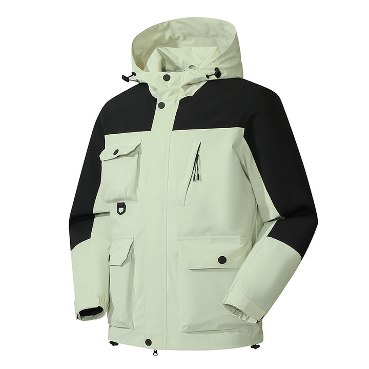Herren technische Outdoorparka mit Kapuze, wasserabweisender Shell und Mehrfachtaschen Echo Archiv