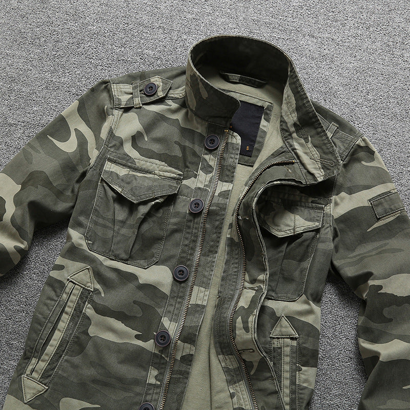 Herren Gefütterte Utility-Fieldjacke mit Teddykragen und Mehrfachtaschen Echoarchiv