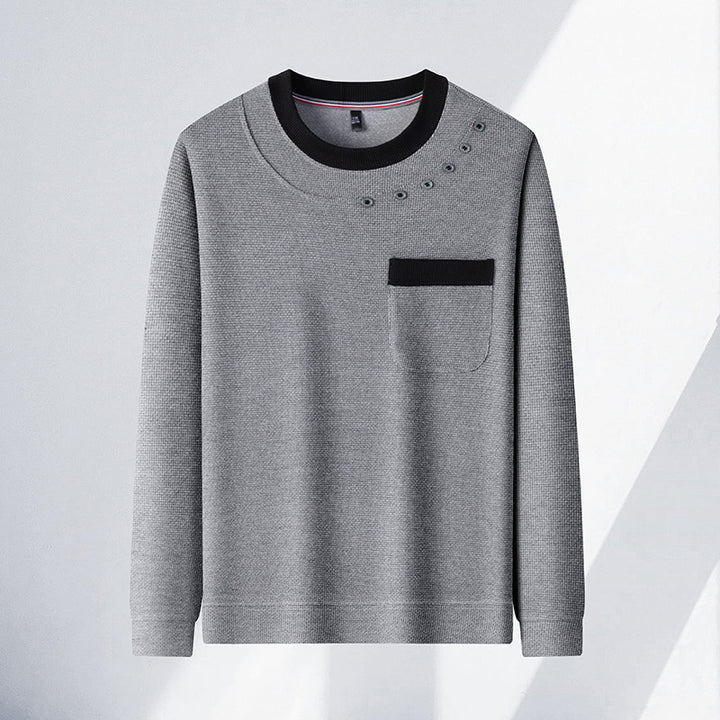 Herren modisches Sweatshirt mit einzigartigen Detailakzenten und praktischer Brusttasche Echoarchiv