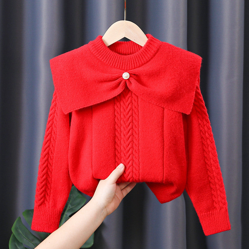 Damen Pullover mit trendigem Kragen und Zopfmuster Echo Archiv