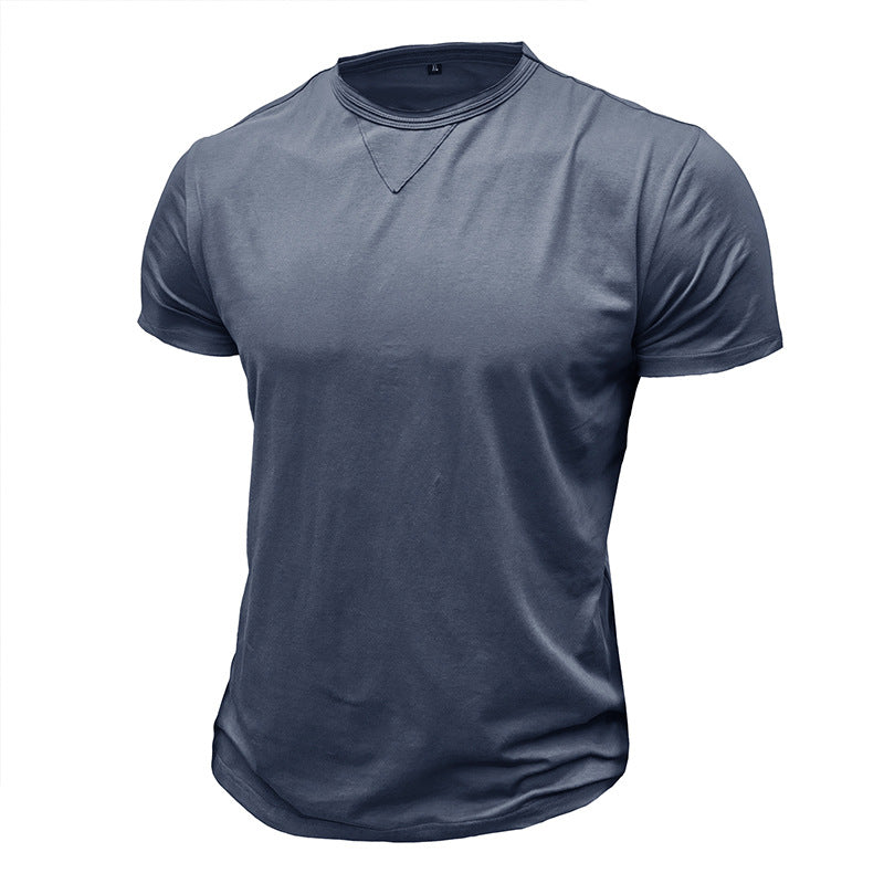 Herren klassisches Rundhals-T-Shirt aus hochwertiger Baumwolle Echoarchiv