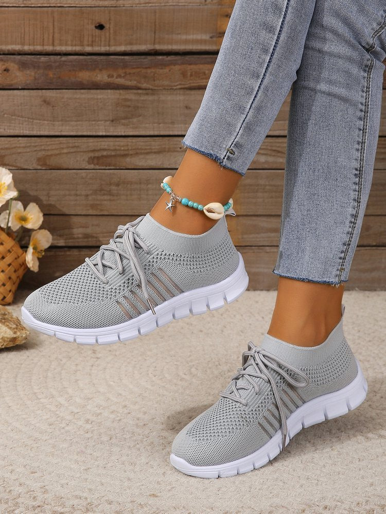 Damen  leichtes gestricktes Sneaker Slipper mit sockenähnlichem Schaft und flexibler Laufsohle Echo Archiv