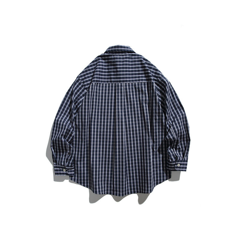 Herren Oversize Karo-Hemd im Boxy-Relaxed-Schnitt mit Brusttasche und abgerundetem Saum Echoarchiv