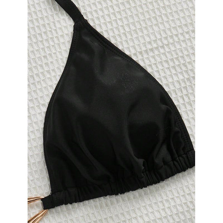 Damen Triangel-Bikinioberteil mit verstellbaren Trägern und elegantem Goldverschluss Echo Archiv