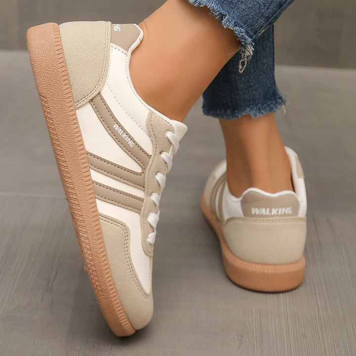 Damen Retro-inspirierte Schnür-Sneaker mit gepolstertem Komfortfußbett – Névara