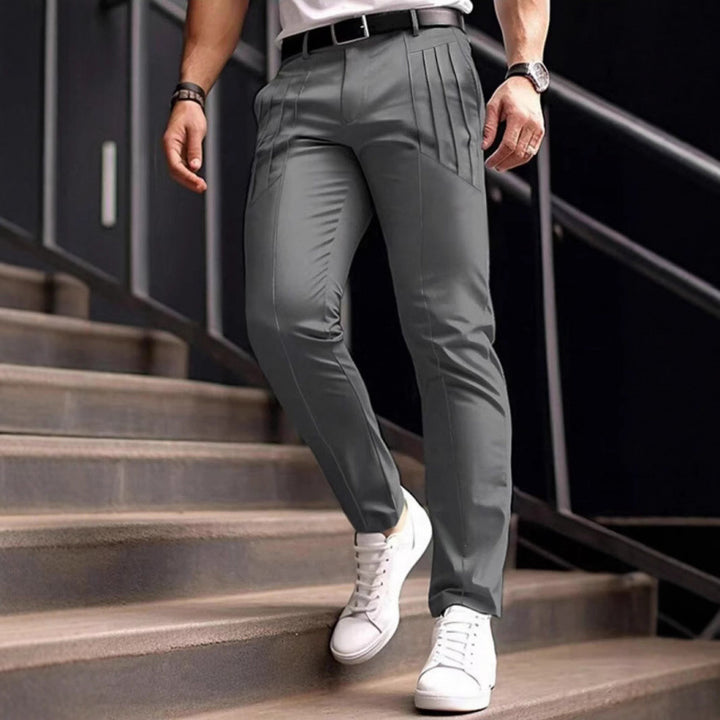 Herren stylische Slim-Fit Anzughose mit plissiertem Design Echoarchiv