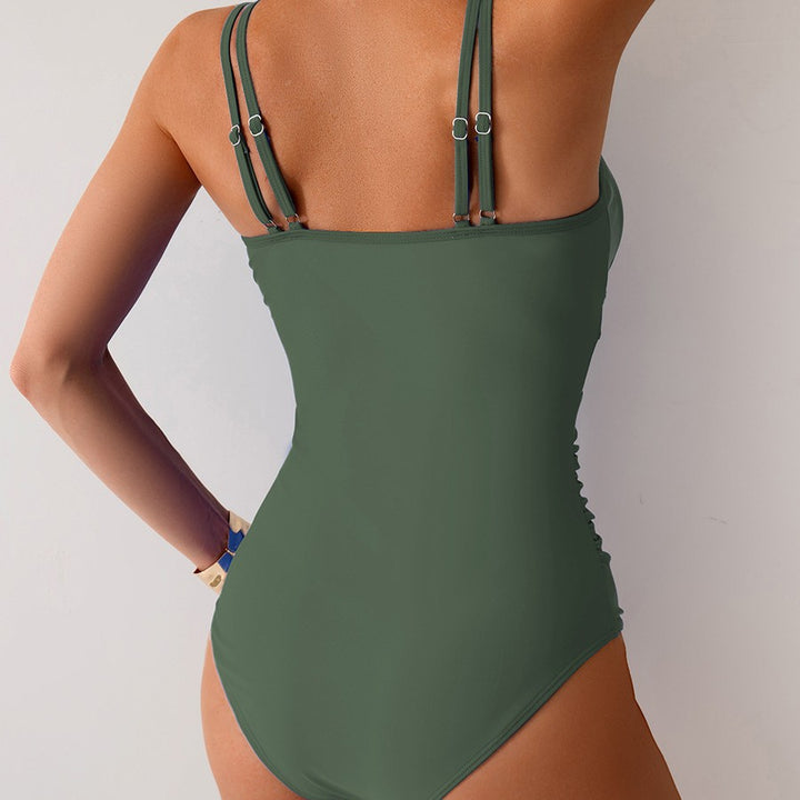 Damen eleganter Badeanzug mit transparenten Netzdetails Echo Archiv