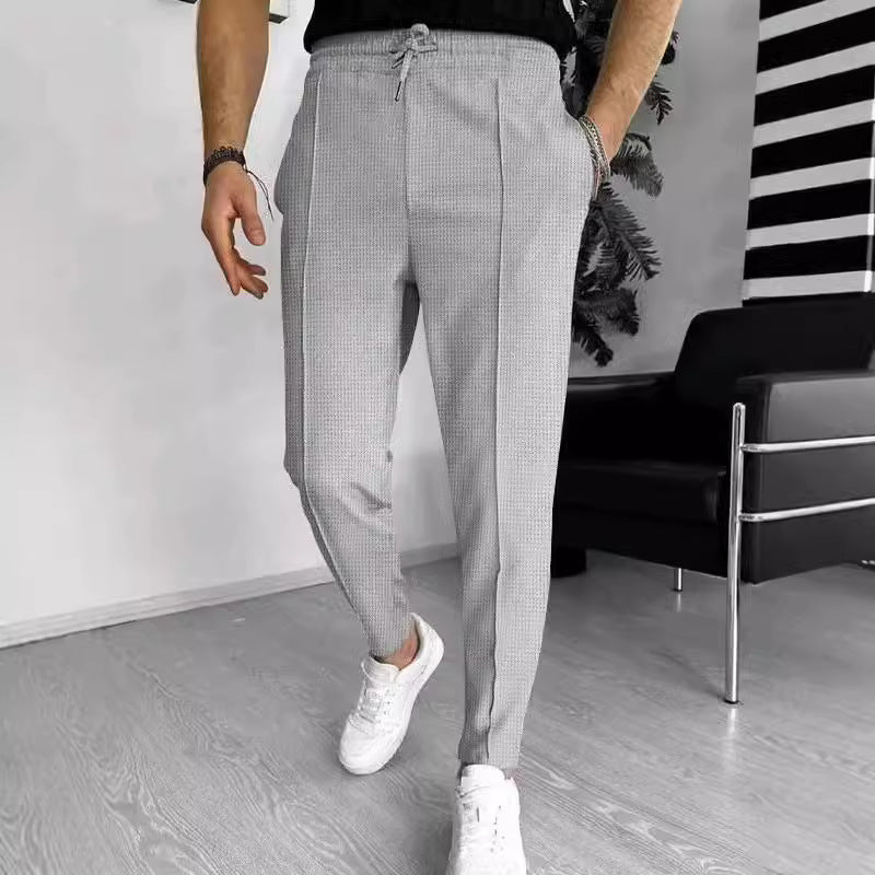Herren elegante Chino-Hose mit modernem Schnitt und elastischem Bund Echoarchiv