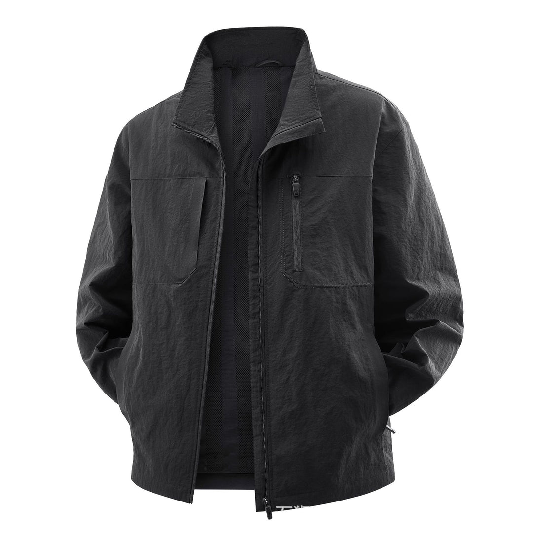 Herren Leichte Field-Utility-Jacke mit Mesh‑Futter, Stehkragen und Reißverschlusstaschen Echo Archiv