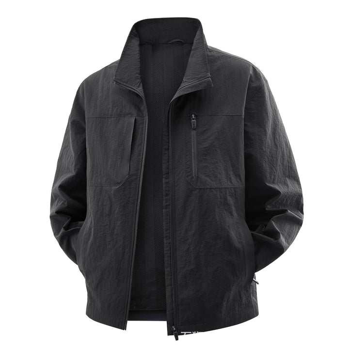 Herren Leichte Field-Utility-Jacke mit Mesh‑Futter, Stehkragen und Reißverschlusstaschen Echo Archiv