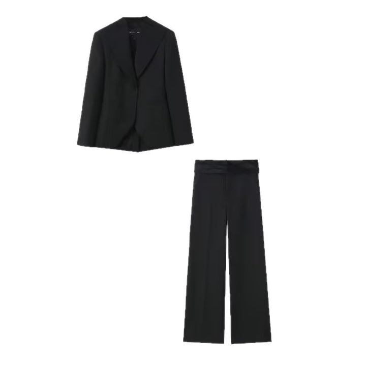 Damen Taillierter Ein-Knopf-Blazer mit breitem Schalkragen und schmaler Silhouette Echo Archiv