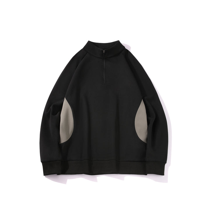 Herren Halbzip‑Sweatshirt mit Stehkragen und kontrastseitigen Einsätzen Echo Archiv