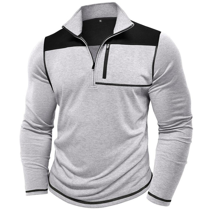 Herren sportlicher Half-Zip Pullover mit praktischer Brusttasche Echoarchiv