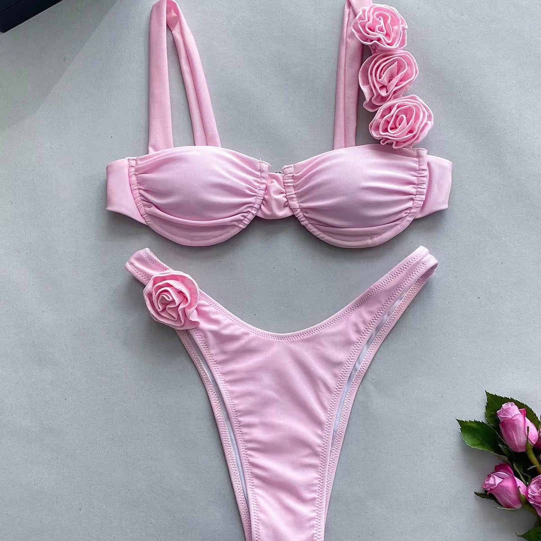 Damen Bikini mit dekorativen Blumenakzenten Echo Archiv