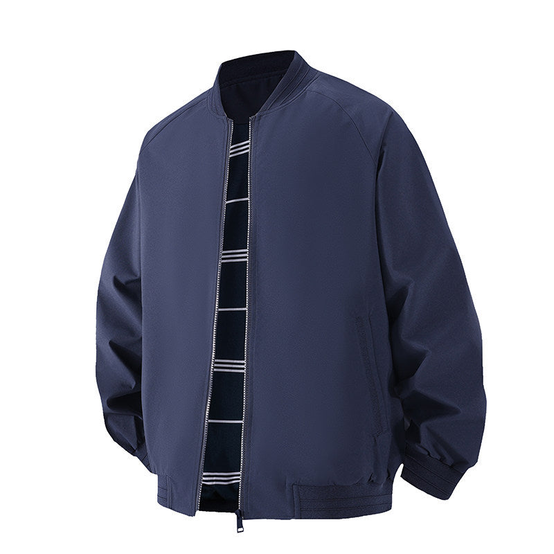 Herren Leichte Windbreaker-Bomberjacke mit Raglanärmeln, elastischen Bündchen und Zwei-Wege-Reißverschluss Echo Archiv