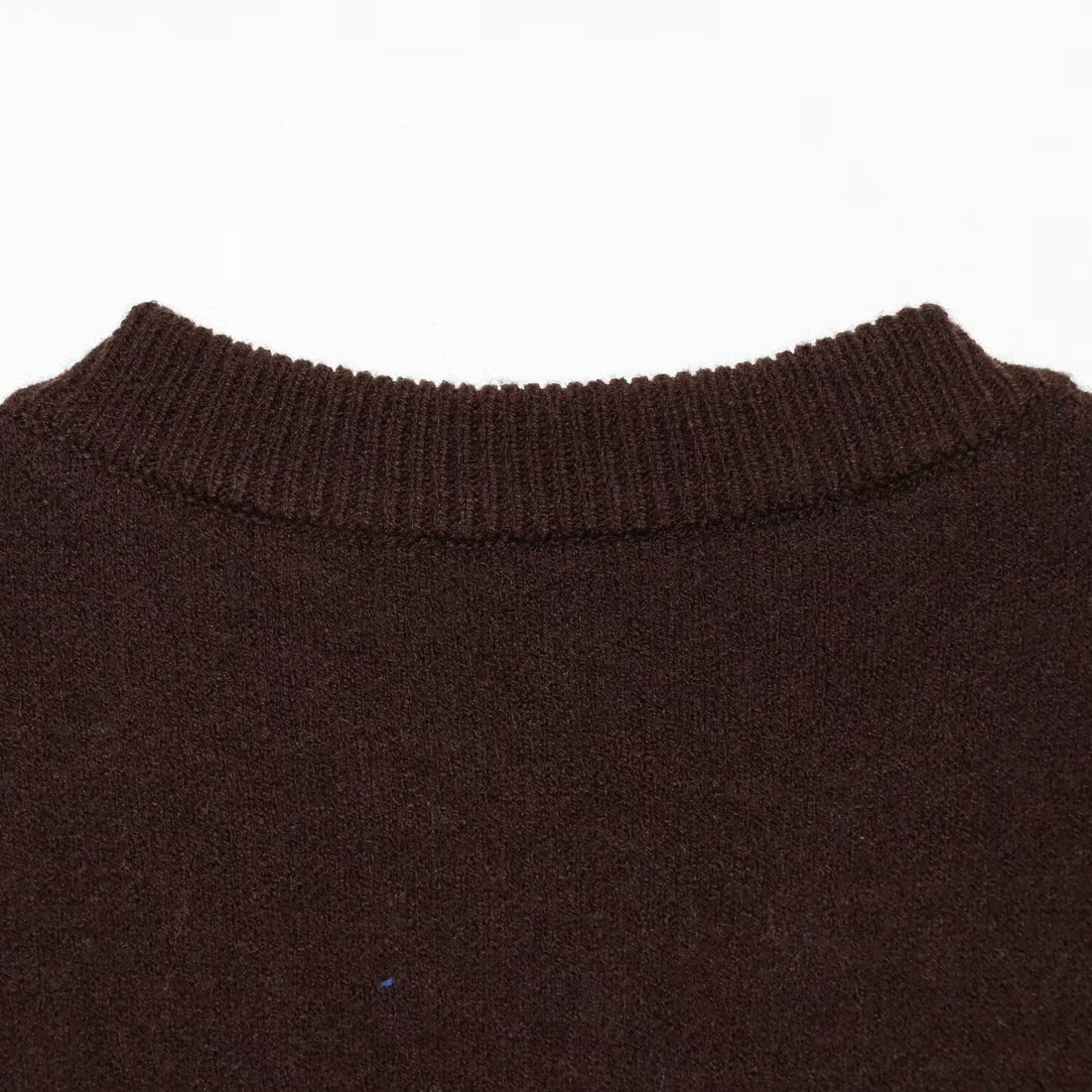 Damen Feinstrick-Rundhals-Pullover mit übergroßem Punktmuster Echoarchiv