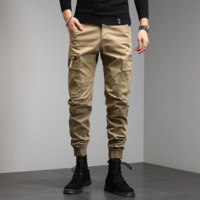 Herren Cargo-Joggerhose im Utility-Stil mit Bündchen und Mehrfachtaschen – Bravaro