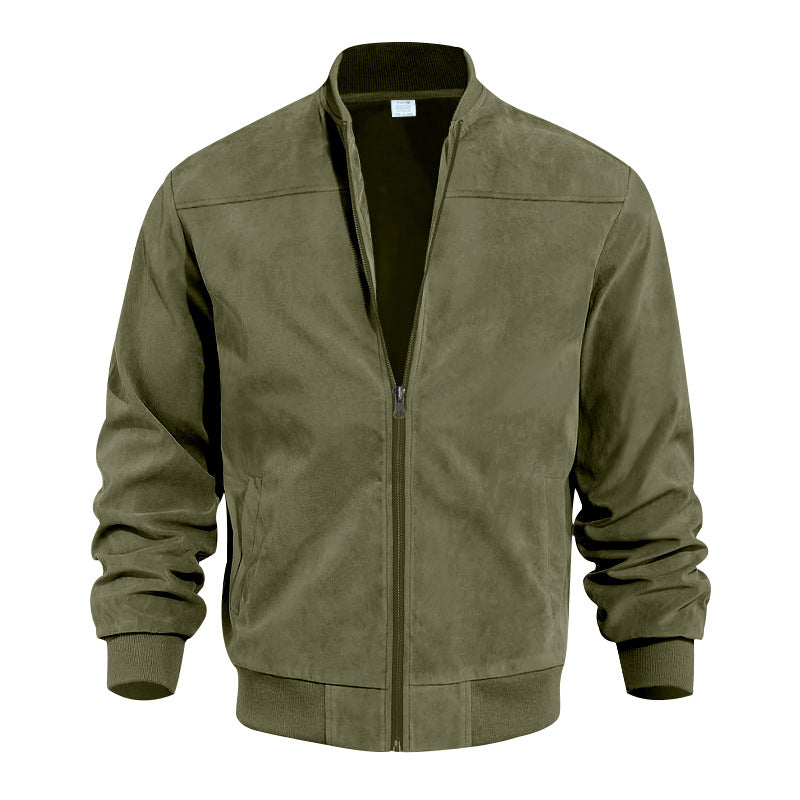 Herren lässige Kunstleder-Blousonjacke Echoarchiv