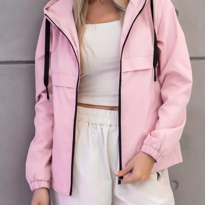 Damen Modische Übergangsjacke mit kapuze – Célinea