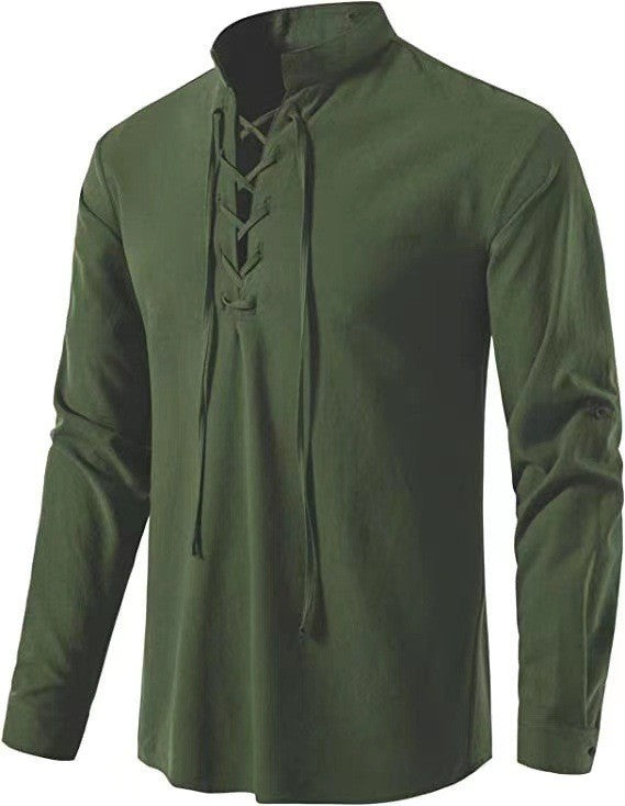 Herren Langarmshirt mit modischem Kordelzug Echoarchiv
